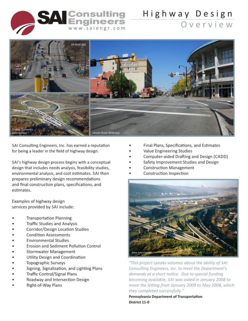 Highway Design – SAI Consulting Engineers